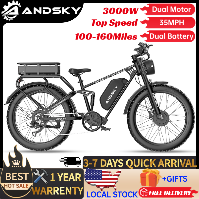 High Torque Brushless Mid Motor Kit - ANDSKY Apex50 AWD จักรยานไฟฟ้า 3000W มอเตอร์คู่
